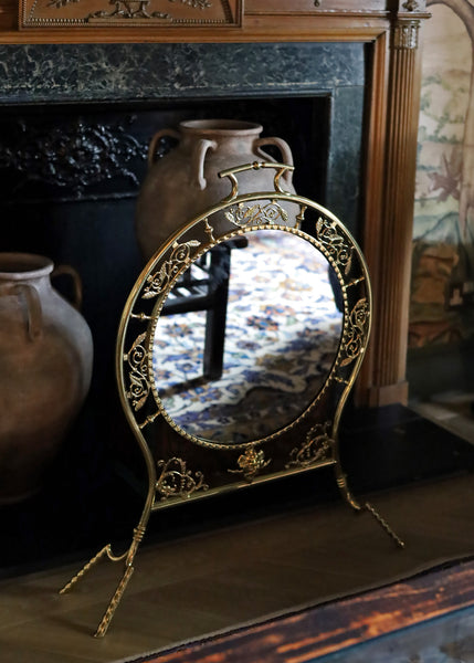 Victorian Mirrored Fire Screen