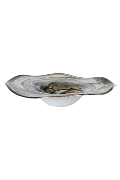 Golden Swirl Glass Bowl