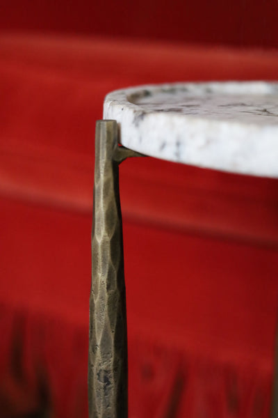 Marble and Metal Side Table
