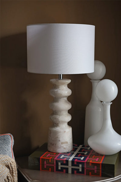 Sculpted Alabaster Lamp