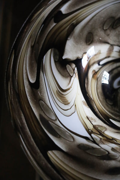 Golden Swirl Glass Bowl