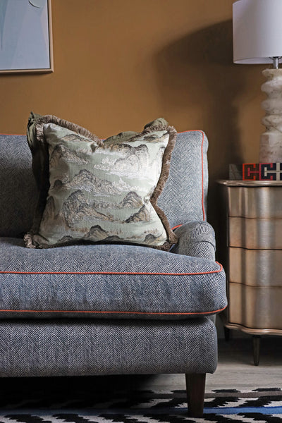 Misty Mountains Fringe Cushion