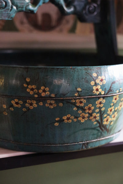 Wooden Floral Bowl