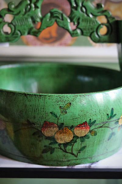 Wooden Floral Bowl
