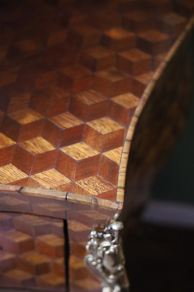 French Parquetry Bomme Front Commode