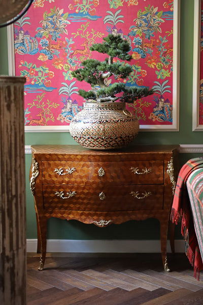 French Parquetry Bomme Front Commode