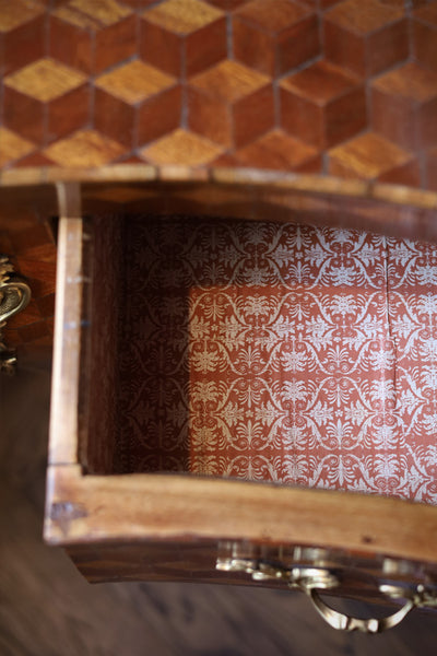 French Parquetry Bomme Front Commode